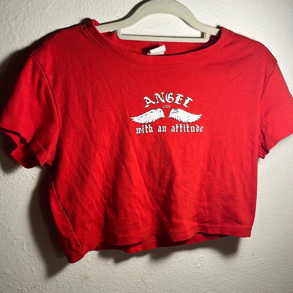 Red Crop top